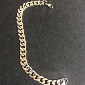 9” thick stainless steel bracelet